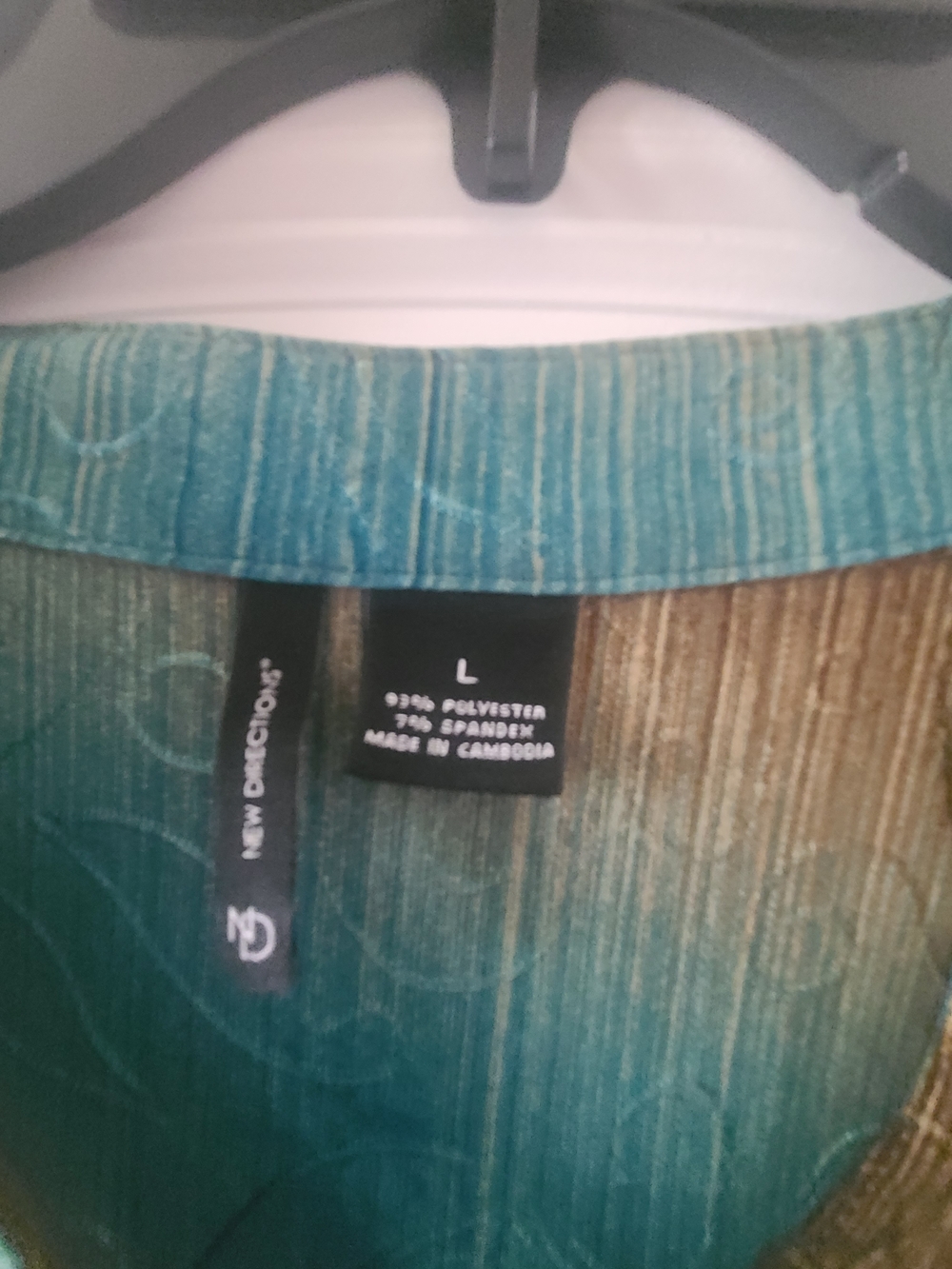 new directions Teal and Brown Ombre Button-Up Tunic - Picture 3 of 6